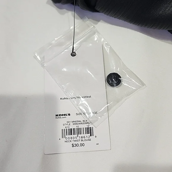 Nine West Neck Twist Blouse XX Large - Picture 3 of 4